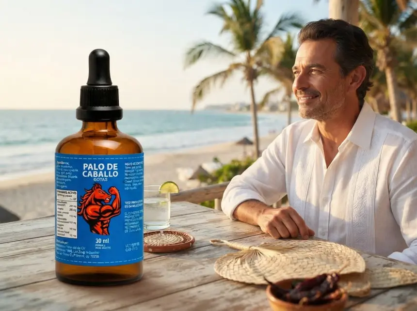 Hombre disfrutando la playa con energía — bienestar integral