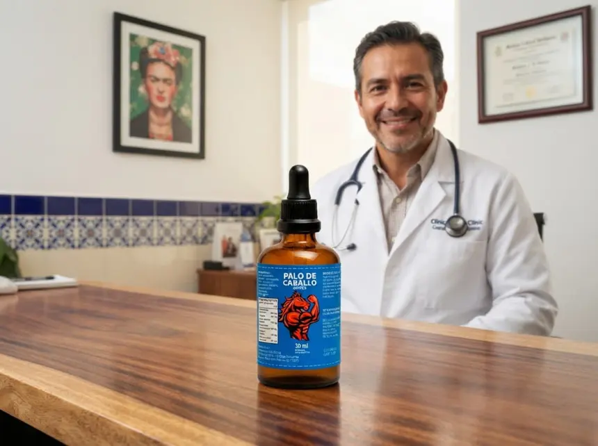 Médico explicando el perfil de tolerancia de los extractos naturales